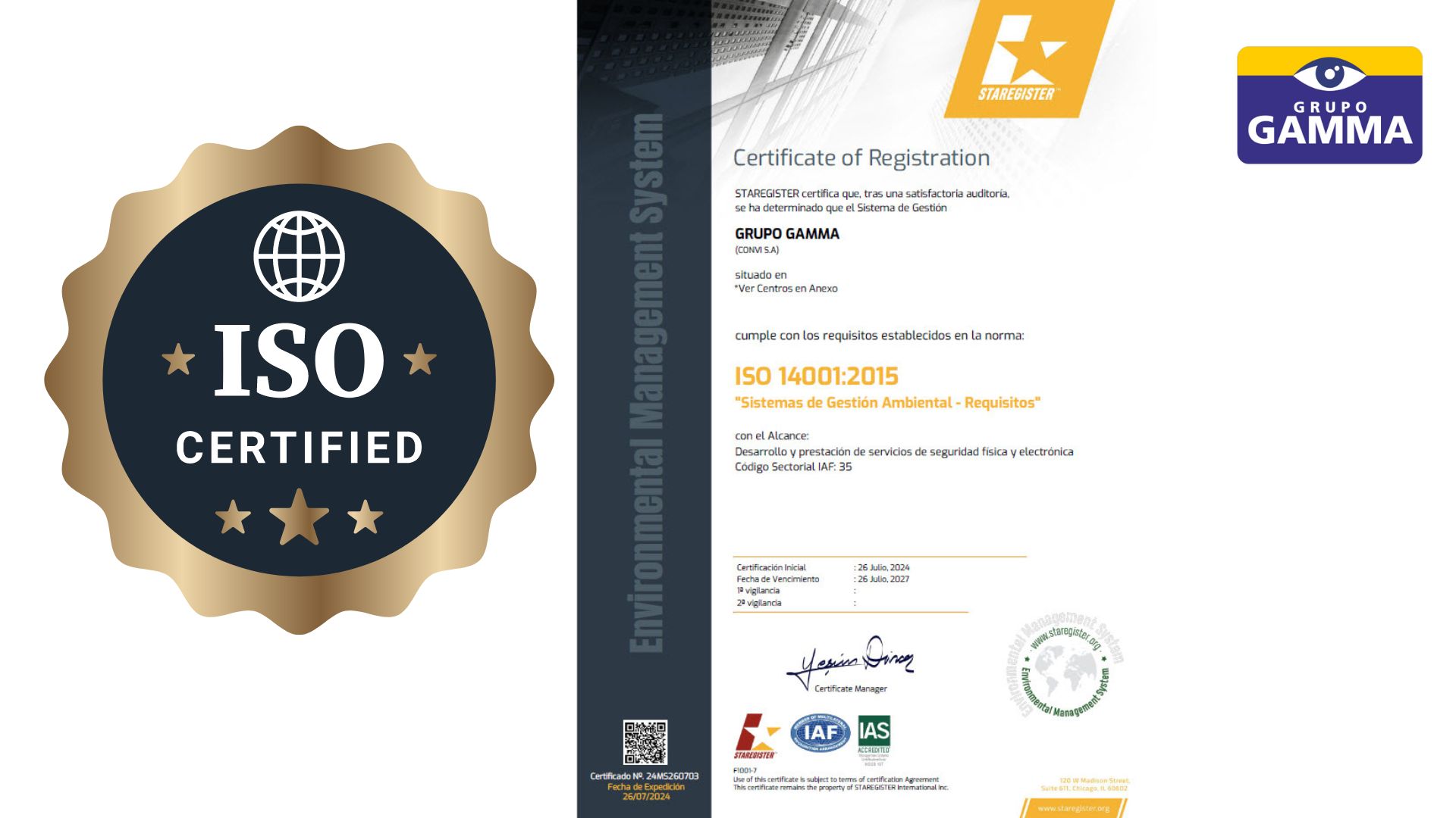 Certificaciones ISO: Excelencia operativa en GRUPO GAMMA