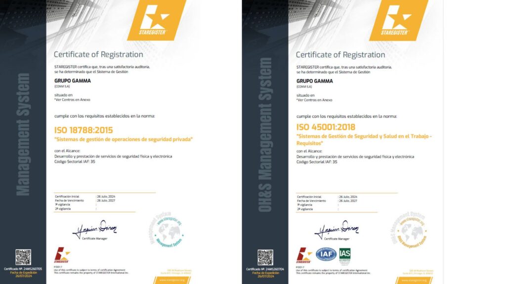 Certificaciones ISO: Excelencia operativa en GRUPO GAMMA