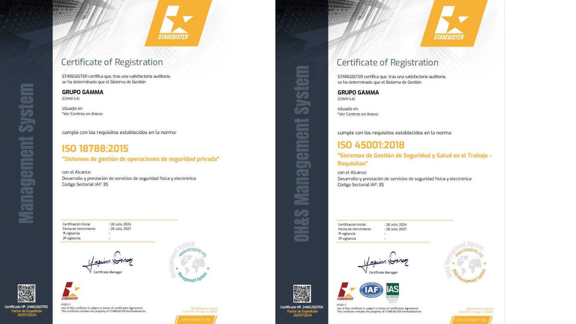 Certificaciones ISO: Excelencia operativa en GRUPO GAMMA